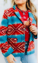 Load image into Gallery viewer, Turquoise Rust Aztec Blazer
