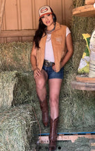 Load image into Gallery viewer, Camel Boot Stitch Puffer  Vest
