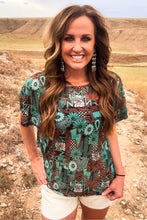 Load image into Gallery viewer, Tattoos In Turquoise Mesh Top
