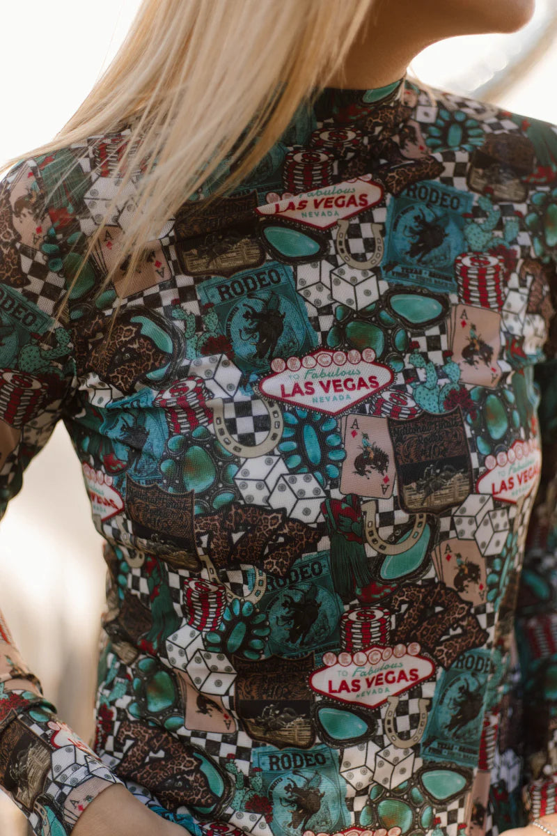 Viva Las Vegas Mesh Top