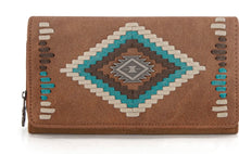 Load image into Gallery viewer, Montana West Aztec Collection Wallet-Brown

