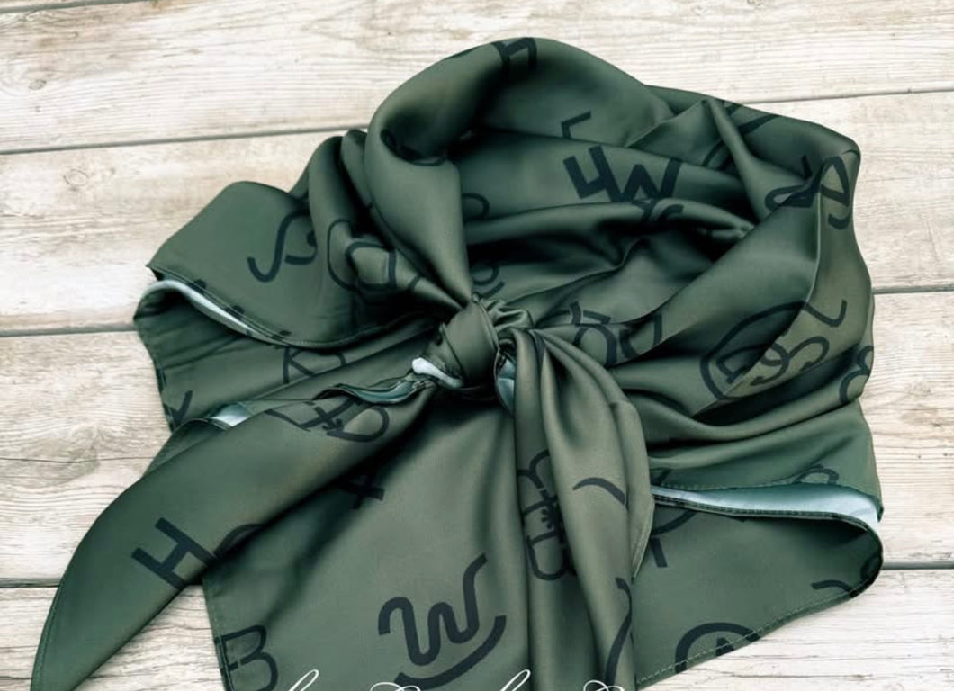 Green Brands Print Wild Rag