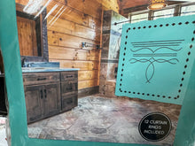 Load image into Gallery viewer, Bootstitch Turquoise Shower Curtain
