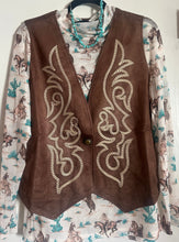 Load image into Gallery viewer, Boot Stitch Brown Vest
