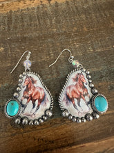 Load image into Gallery viewer, Western Horse Print Earrings
