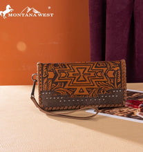 Load image into Gallery viewer, Montana West Tooled Aztec Collection Wallet
