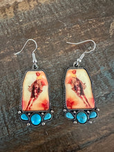 Load image into Gallery viewer, Western Cowgirl Portrait Dangle Earrings
