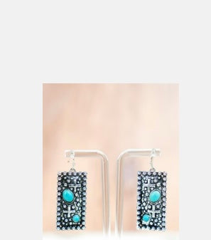Turquoise Crosspointe Earrings