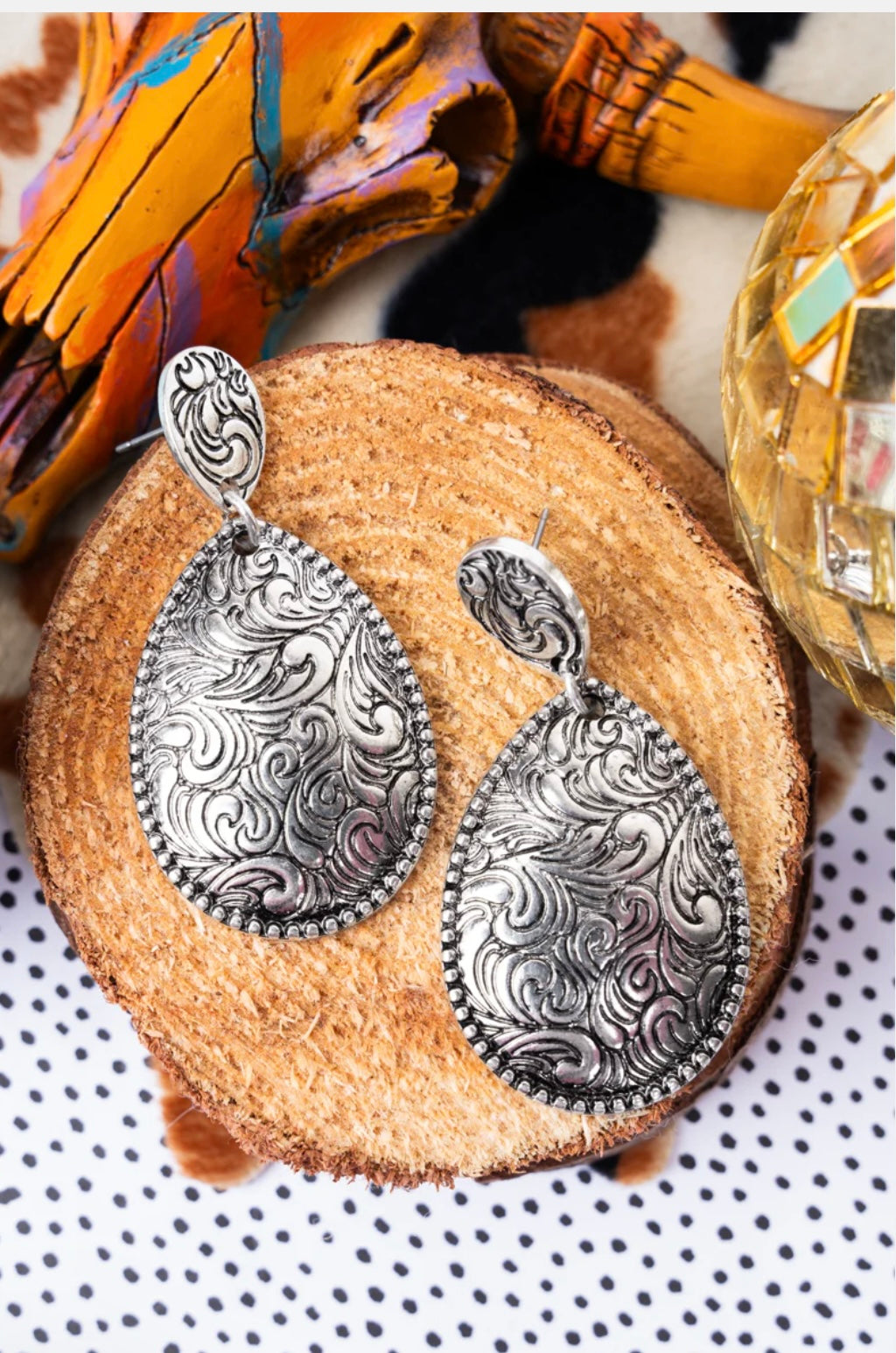 Horizon Hill Teardrop Silverstone Earrings