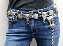 Load image into Gallery viewer, Western Cowskull with Concho Belt
