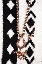Load image into Gallery viewer, Howlite Horse Run Copper Necklace
