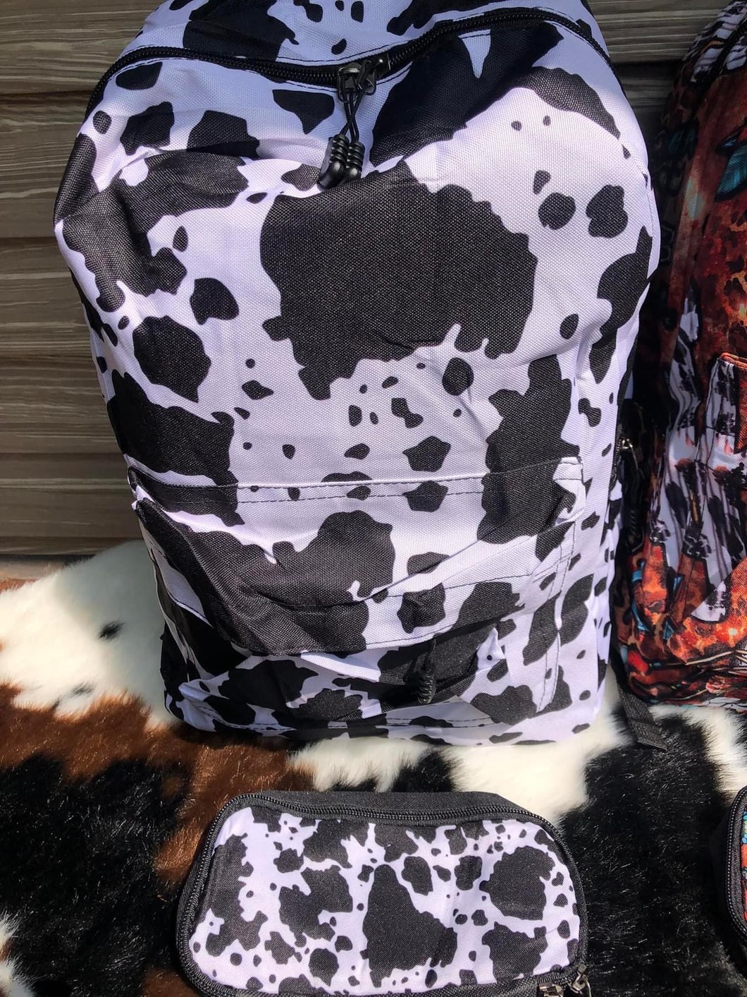 Cowprint backpack