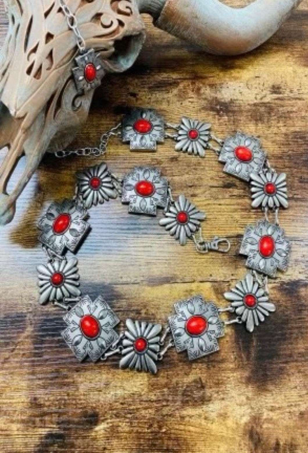 Red Concho  Belt