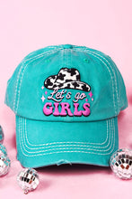 Load image into Gallery viewer, Let’s Go Girls Turquoise Cap
