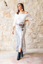 Load image into Gallery viewer, Silver Sequin Skirt
