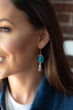 Load image into Gallery viewer, Turquoise Stone Navajo Earrings
