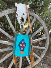 Load image into Gallery viewer, American Darling Saddle Blanket Purse  with Fringe
