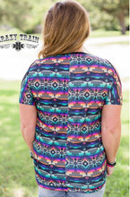 Load image into Gallery viewer, Aztec Cold Shoulder Women&#39;s Top- Crazy Train
