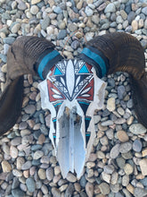 Load image into Gallery viewer, Southwestern Painted Ram Skull
