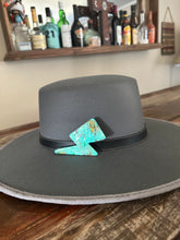 Load image into Gallery viewer, Grey Suede Round Flat Top Hat
