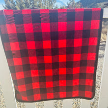 Load image into Gallery viewer, Log Creek Crazy Train Plaid Baby Blanket
