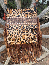 Load image into Gallery viewer, Leopard Print Fringe Crossbody
