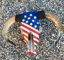 Load image into Gallery viewer, American Flag Painted Cow Skull
